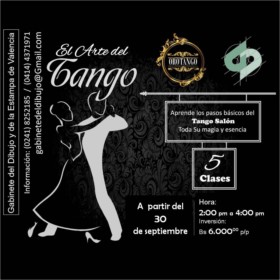 gdev2006's tweet photo. #BailaTango Atrévete a disfrutar de esta nueva experiencia en el @GDEV2006 Te esperamos el viernes 30 de septiembre a las 02 p.m. https://t.co/32ltVa0frp