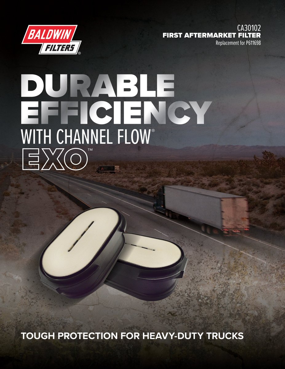 BaldwinFilters's tweet image. #mineexpo2016 Stop by #BaldwinFilter booth 27551 &amp;amp; learn more about new Channel Flow EXO air filters with a more durable &amp;amp; compact design