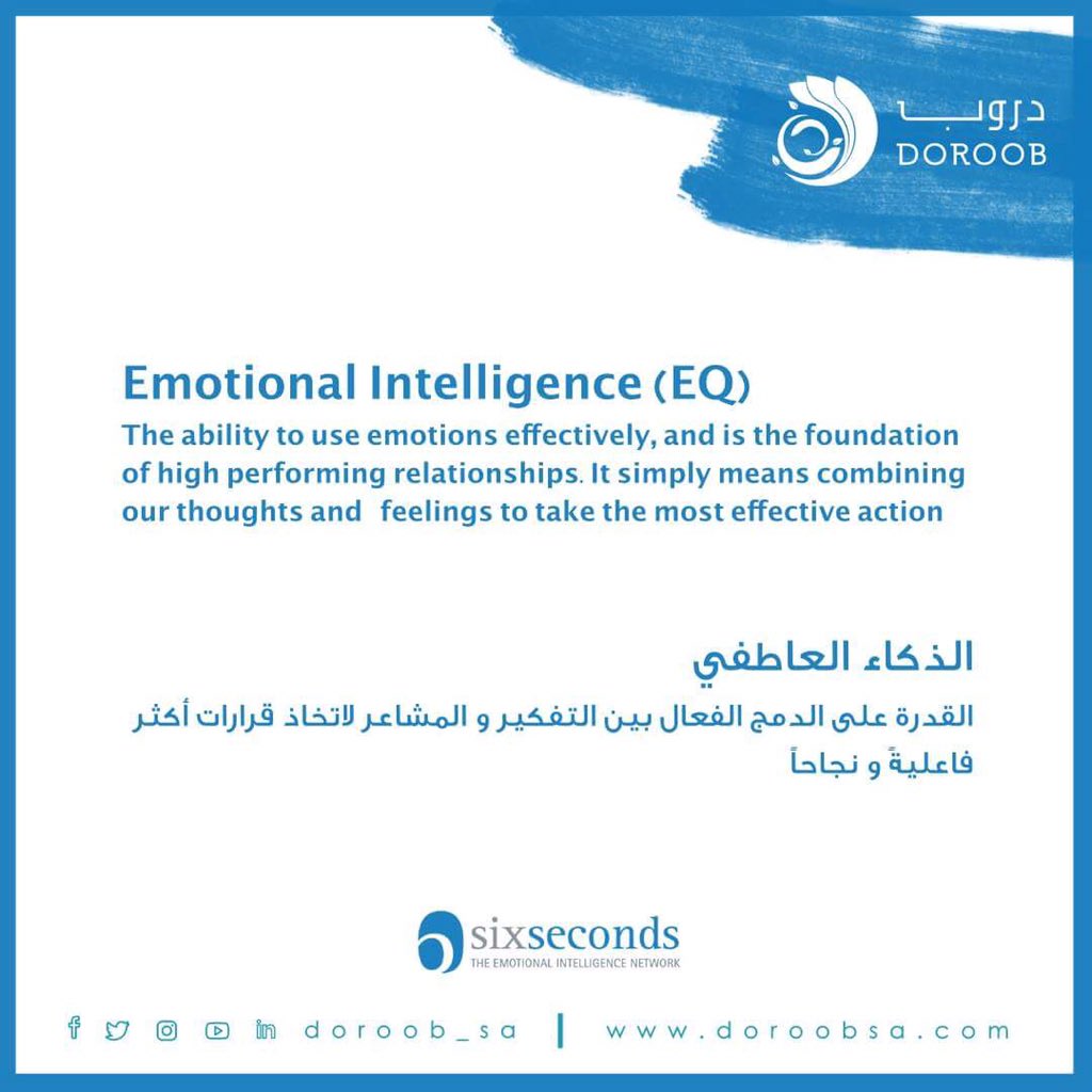 doroob_sa's tweet photo. #EQ #Doroobsa_eq #ksa #emotionalintelligence #EQPC #EQ_cafe #empathy #share #intelligence #man #woman #الذكاء_العاطفي #الذكاء #السعودية #جدة https://t.co/LMw4hC2wFg
