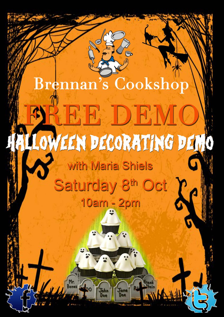Need some inspiration for your #Halloweentreats this year?
Then pop into us on Saturday October 8th for our #FREE #Halloween #cake #demo