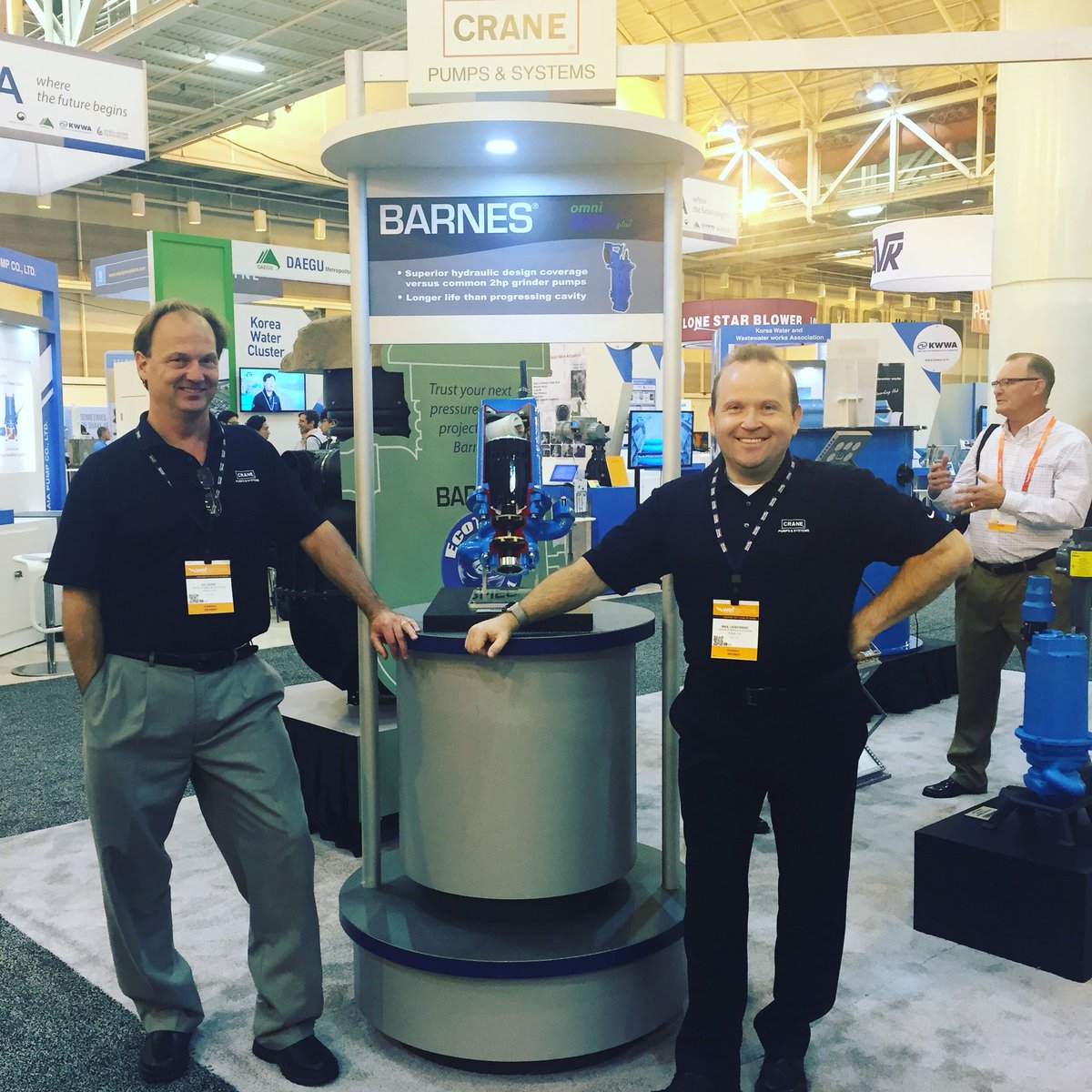 CranePumps's tweet photo. There's still time to stop by and see us! #Barnes #CranePumps #weftec2016 https://t.co/9piST9sojx