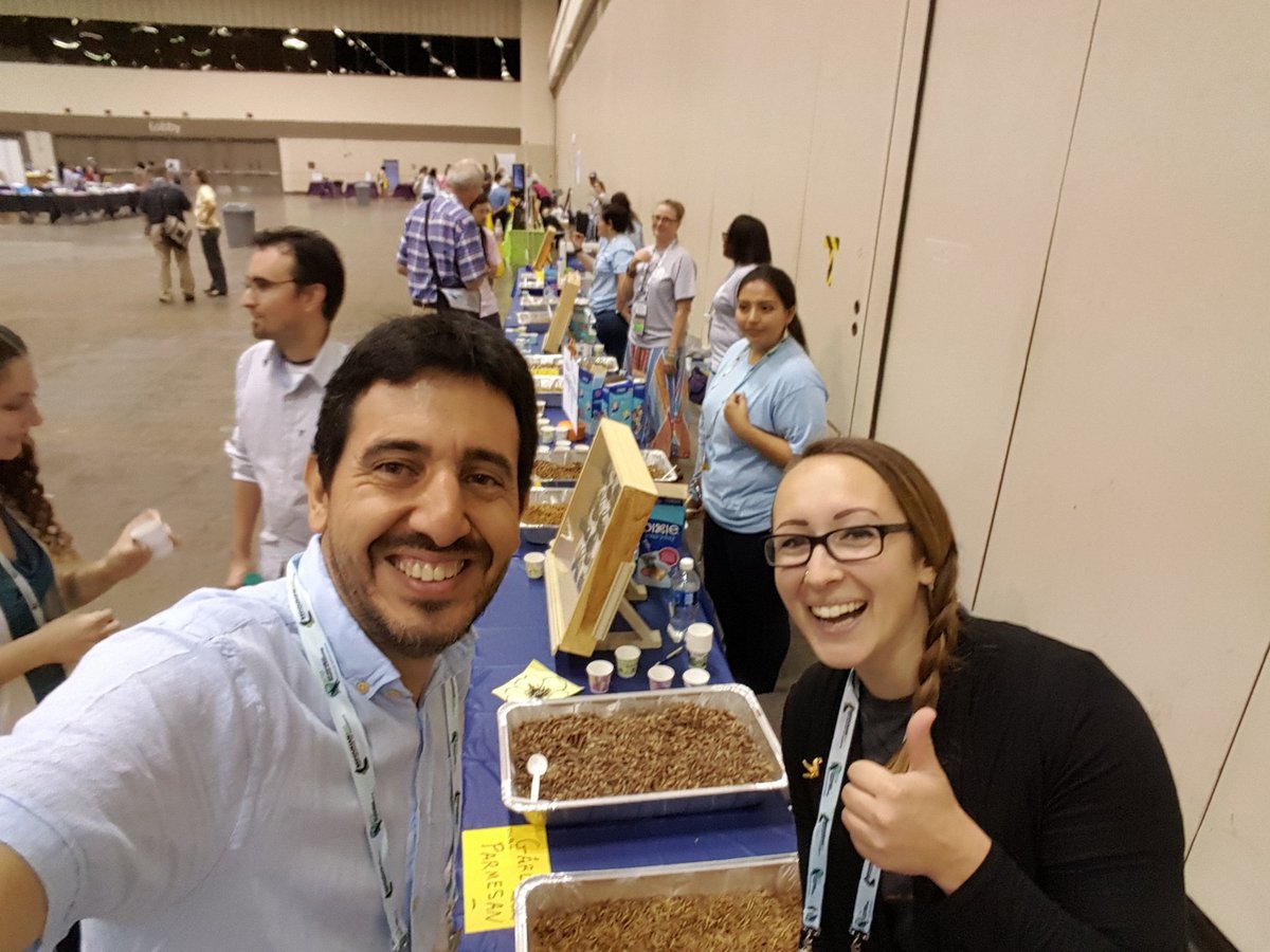 MAMirandaTweet's tweet photo. @RustleUpSumGrub it was awesome to try your parmegian crickets and mealworms! Nice insect cuisine! https://t.co/hxMu1NnQRp