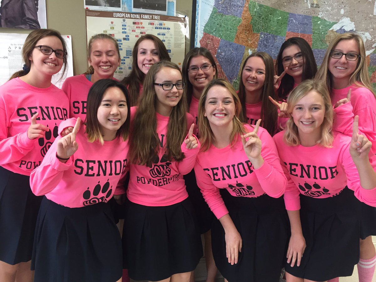 PAheadmaster's tweet photo. Senior girls in my class show some some confidence in advance of tonight's PowderPuff game. #HeadmasterPost @PAcademyATH https://t.co/ssAl7lRzKF