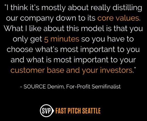 SVPFastPitch's tweet photo. #ForProfitTrack Semifinalist @SOURCEDenim admires the @SVPFastPitch model because it is helping their company define their true core values. https://t.co/Q2ceQy5fmw