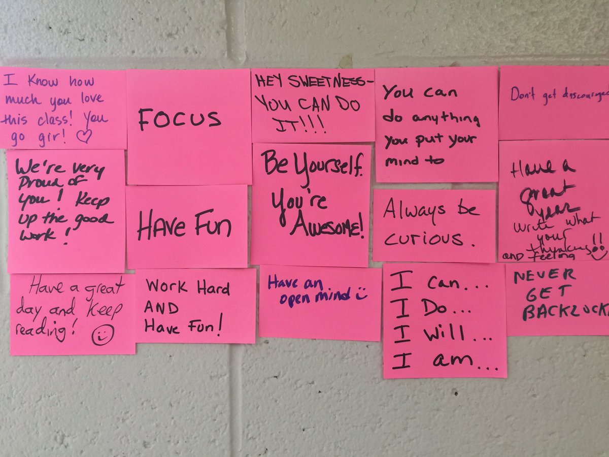 HaddonfieldMS's tweet image. Messages from Back to School Night visitors -