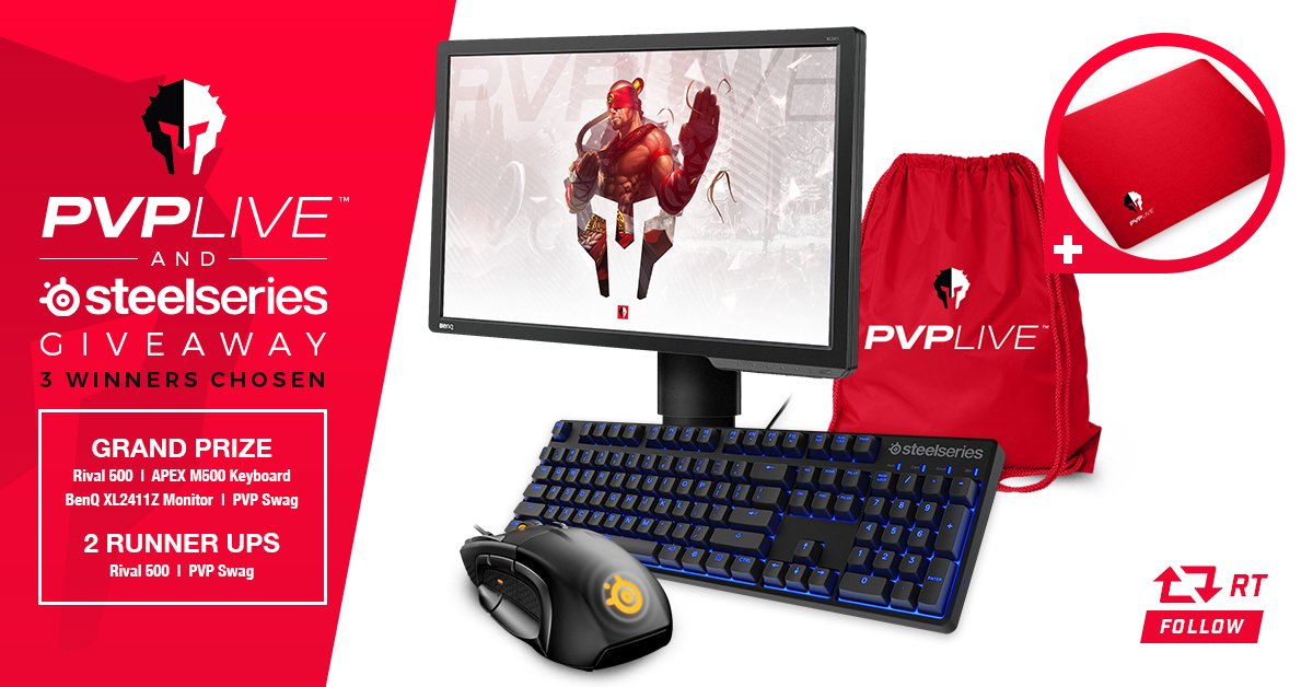 PVPLive's tweet image. RT &amp;amp; Follow!
We partnered up with the awesome folks @steelseries to bring you this #pixelperfectgiveaway!
Enter: gleam.io/sw8we/steelser…