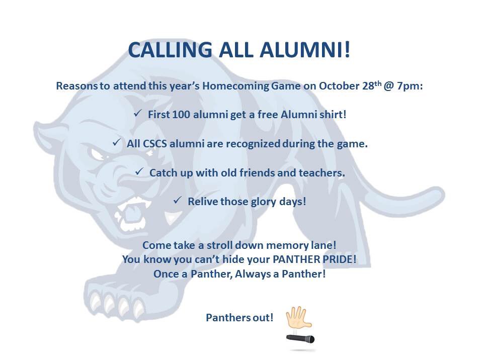 gspringer66's tweet photo. Looking forward to seeing many of our Alumni on October 28th for our Homecoming Game...spread the word! https://t.co/1wBHcv06dq