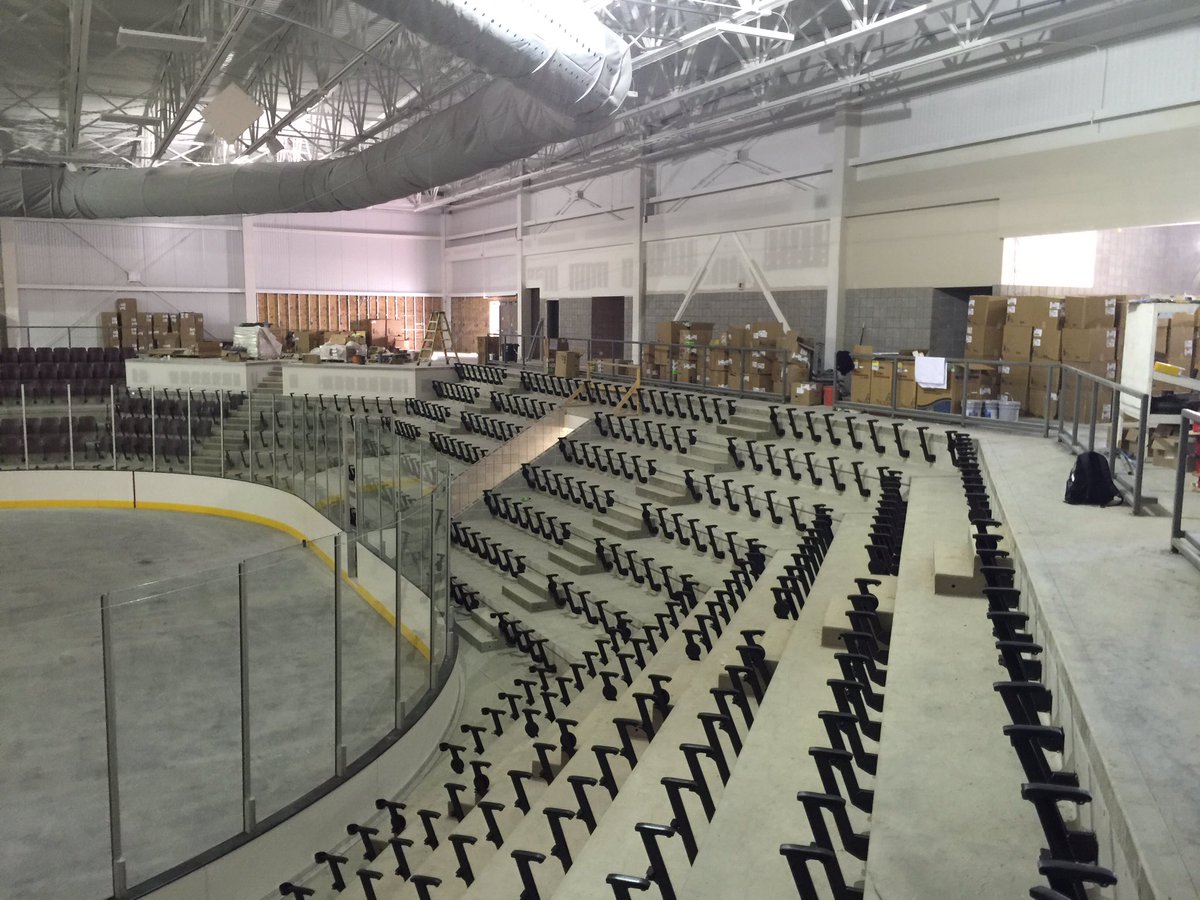maysaarena's tweet photo. Seats and Sound System going in. #expansion2015-16 https://t.co/zVMeqnTf4Z