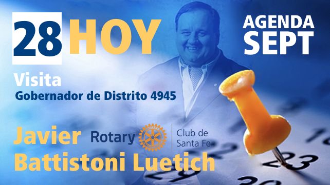 rotaryclubsfe's tweet photo. HOY 28 SEPT nos visita el #Gobernador #Distrito4945 de #RotaryInternational Javier Battistoni Luetich @GPDJBL https://t.co/jCntsKJ8fk