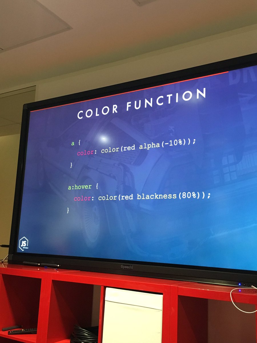 jsrepublic's tweet image. Les fonctionnalités de couleur de #CSSNext : démo avec le fond blanc de cette interface #Css4 #javascript