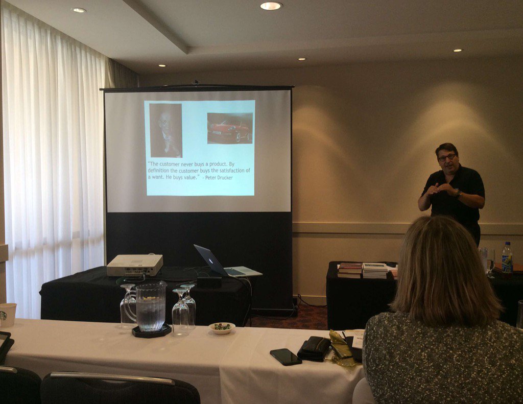 TDAccounting's tweet image. #QBOinQuinte @1CloudBookkeepr @TDAccounting @ronaldbaker 
&quot;The customer never buys a product.  He buys value&quot;