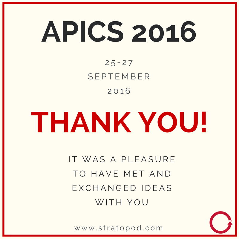 STRATO_IT's tweet photo. The Strato team had a great experience at @APICS #APICS2016 #SCM #logistics https://t.co/EGi5QB09Ik