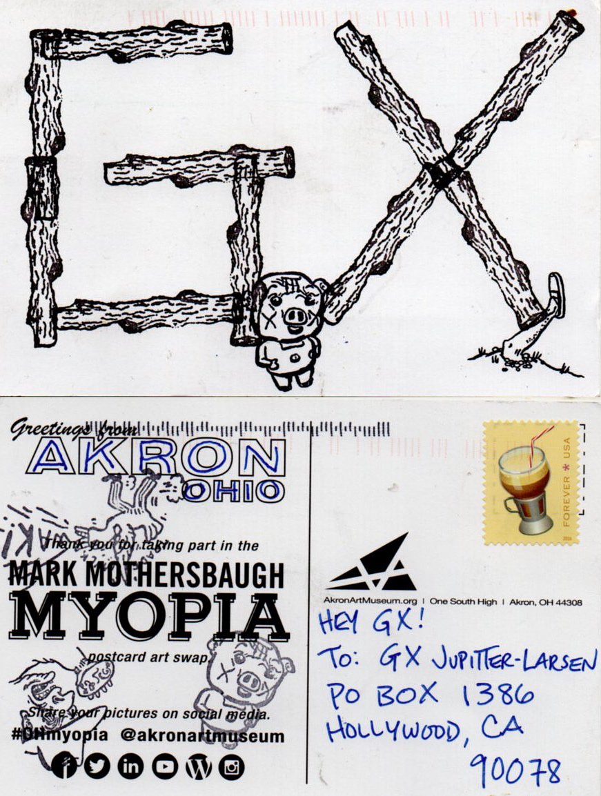 NoisyDelivery's tweet photo. Greetings from Akron Ohio (both sides) ... #OHmyopia @AkronArtMuseum #markmothersbaugh https://t.co/dWqh3RtkKg