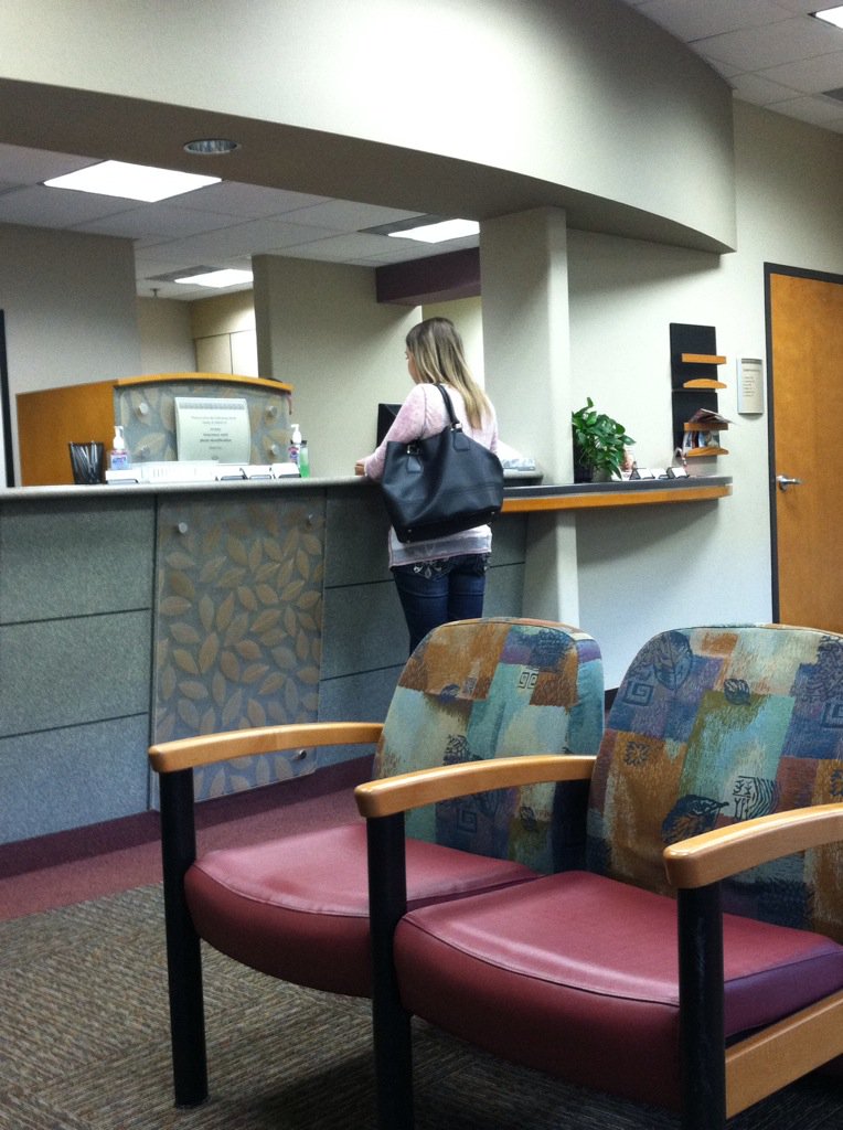 Checking in for baby gender identification appointment. Hopeful wife is wearing pink! @TeamSDodd <a href="/JaxBackes/">Jackie Backes</a>