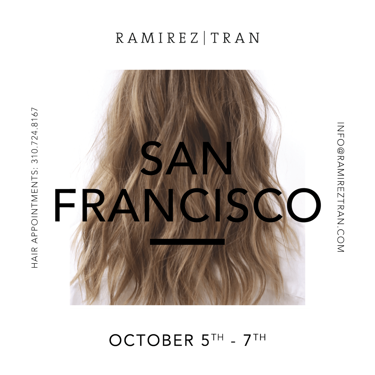 RamirezTranHair's tweet photo. SAN FRANCISCO! There’s still time to make your appointments. Call/email the salon (all info on page)!
#ramireztran #sanfrancisco #bayarea https://t.co/1ncpXUfL6a