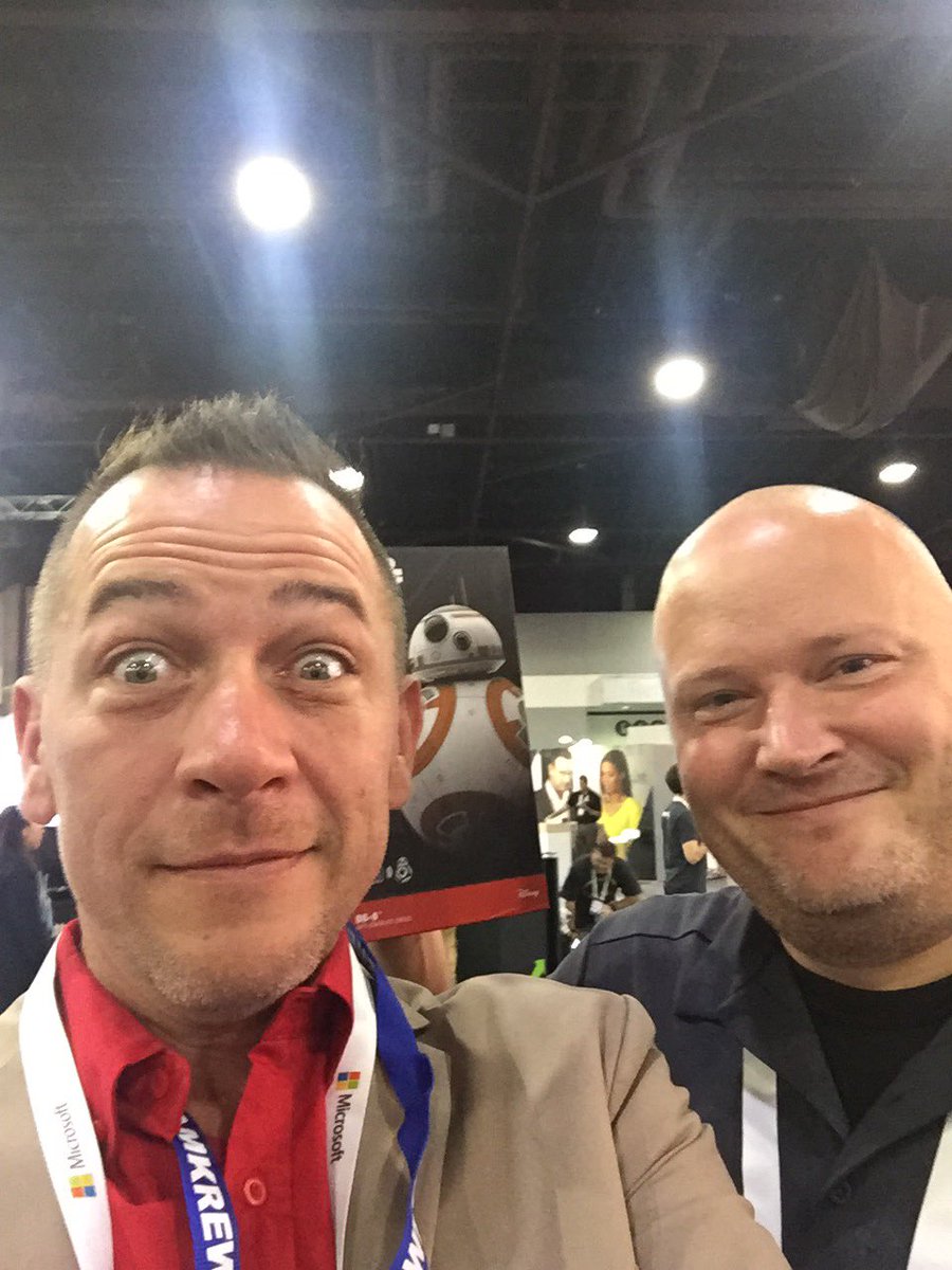 infosecwar's tweet photo. @VSI_DoubleTake Hoping to take this guy home with me! BB-8 that is! Lol #DoubleTakeIT swag at @MS_Ignite https://t.co/pypRk4xfp3