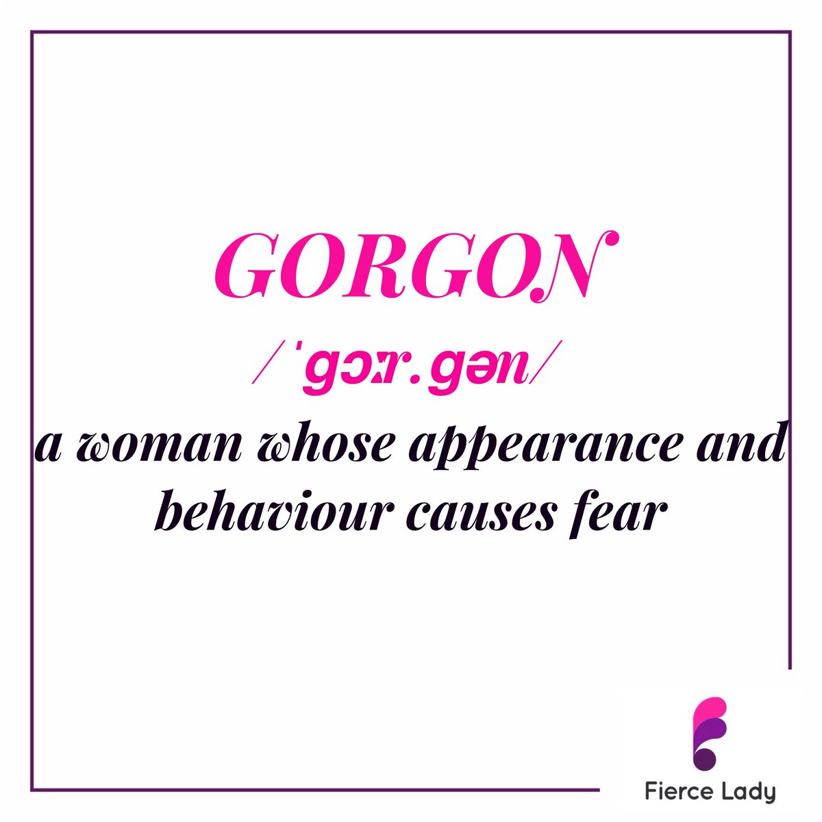 Gorgon
Example: Our teacher is a real gorgon!
___
#TFLady #SupportingCauses #Wordnesday #Learning #Women #BusinessWoman #Girls #GrowthHack