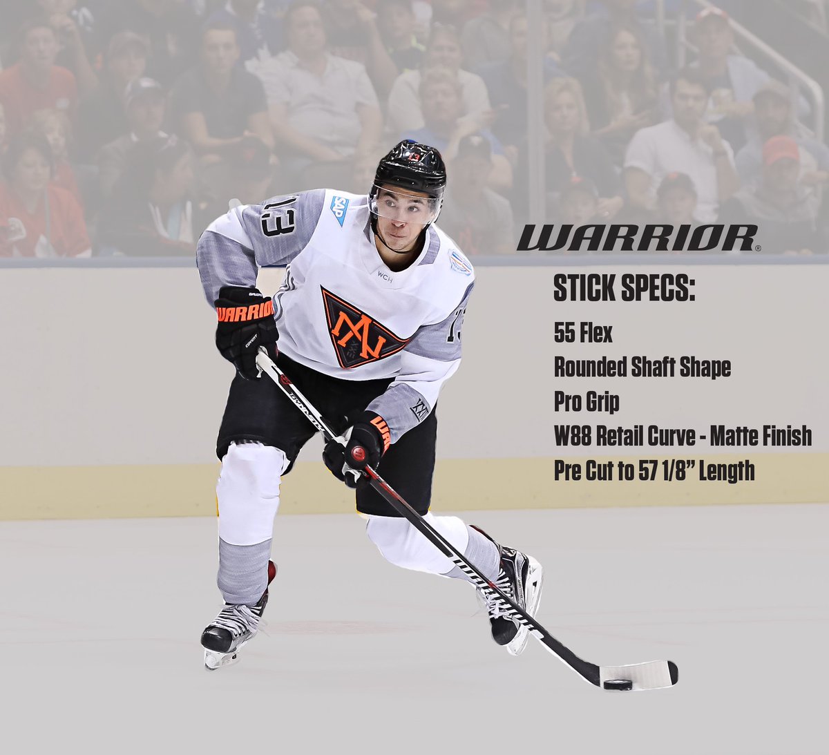 WarriorHockey's tweet image. The full reveal of @johngaudreau03's stick specs. No cutting necessary. #WarriorPRO #WarriorHockey