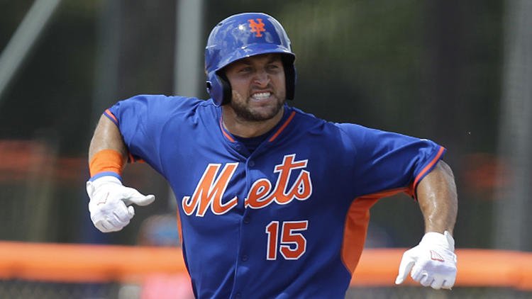 Tim Tebow hits a home run on the first pitch of his professional baseball career