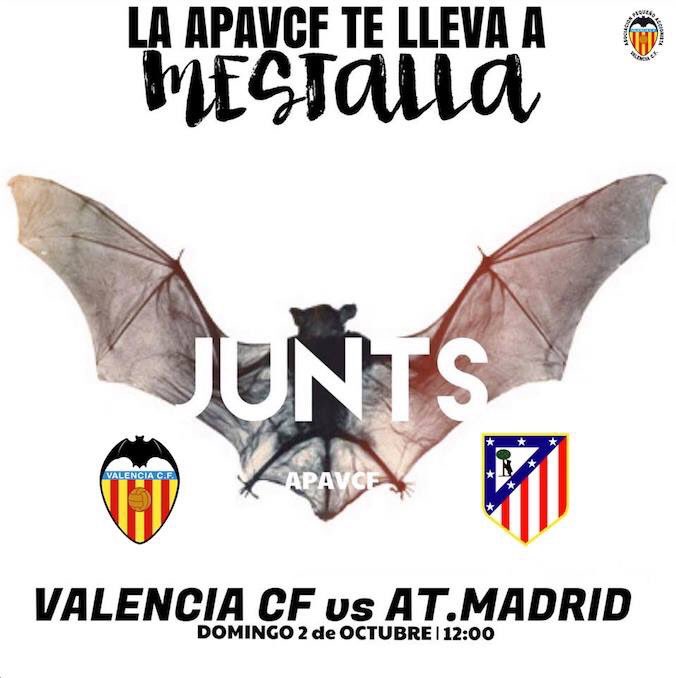 La #APAVCF sortea 4 entradas para el partido #ValenciaAtlético de #LaLiga. Solamente tienes que seguirnos y hacer RT