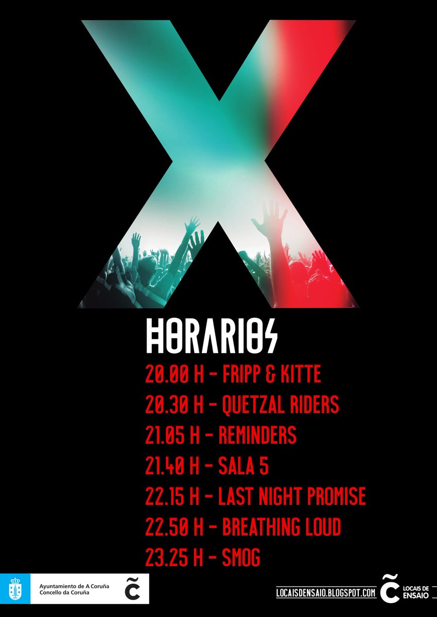 locaisdensaio's tweet photo. Horarios #EnDirectoX https://t.co/nGeSn3To1O
