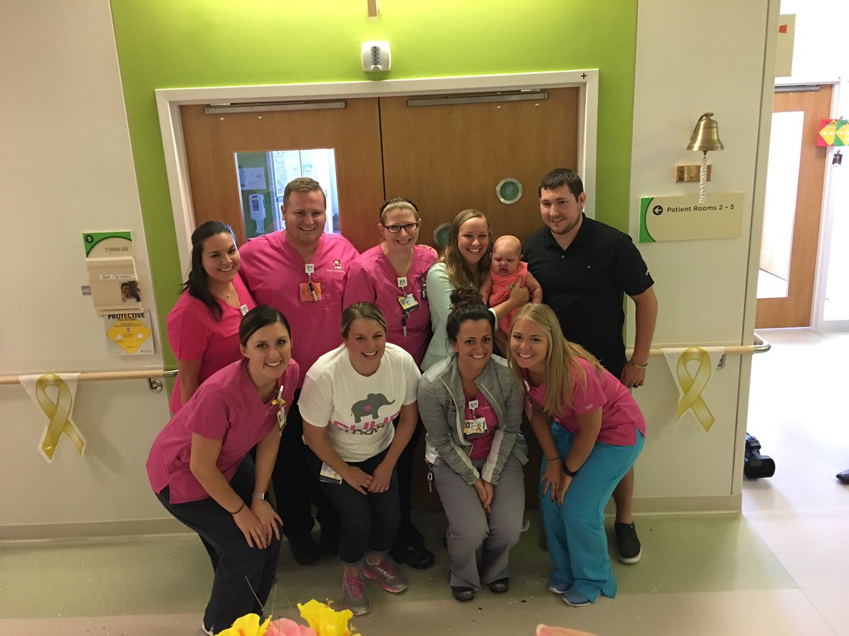 URMed_GCH's tweet image. Today, Ella Suhr beat cancer. She's heading home after a seven month battle with a rare brain tumor. 💛🎗🎊🎉