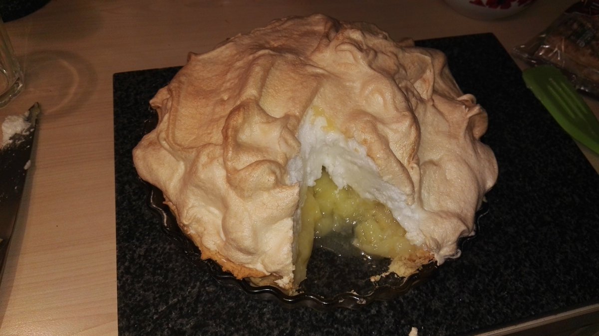 ajlee24's tweet photo. Made this lovely lemon meringue pie last week #extraslice my son used the left over pastry to make this model of stonehenge https://t.co/KjPhZ86FWw