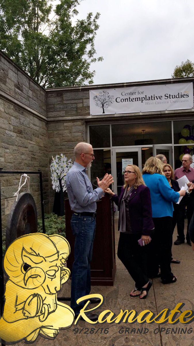 WCUofPA's tweet photo. Thank you @pat_croce for the wise words! We present West Chester's brand new Center for Contemplative Studies! #Ramaste #MellowRam https://t.co/renhZBPAOD