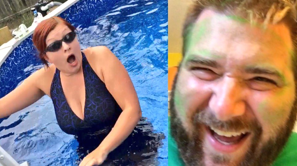 GrimsToyShow's tweet photo. GREEN SKIN POOL CHEMICAL PRANK !! vlog tonight around 9:30pm est https://t.co/omHo6HaHyU