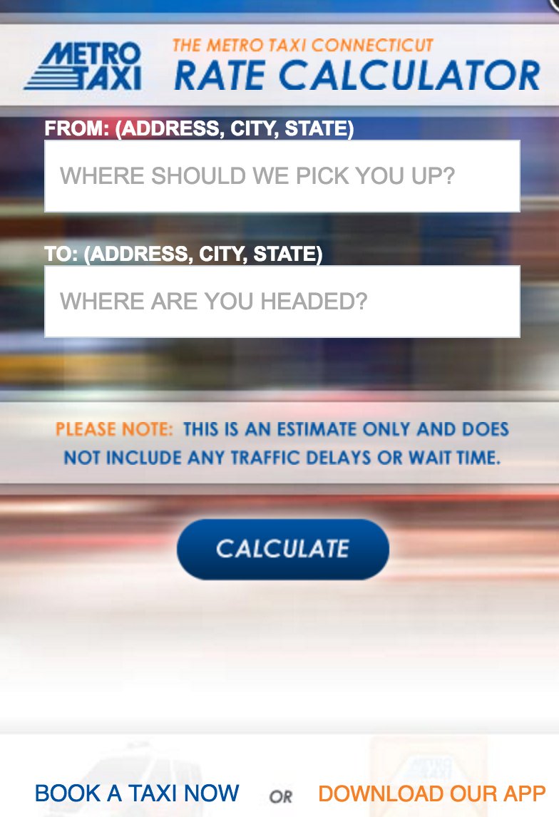 MetroTaxiCT's tweet photo. Never worry how you're going to get home, or how much it will cost! #RateCalculator
https://t.co/qVH7HnXDN7 https://t.co/wfiHyPFFp4