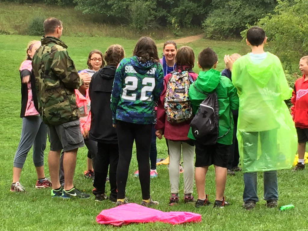 BeachMiddle's tweet photo. Team challenge activities- kudos to the Guthrie family for chaperoning for a third year! #CampLegends #BMS https://t.co/fSzg6TRJwf