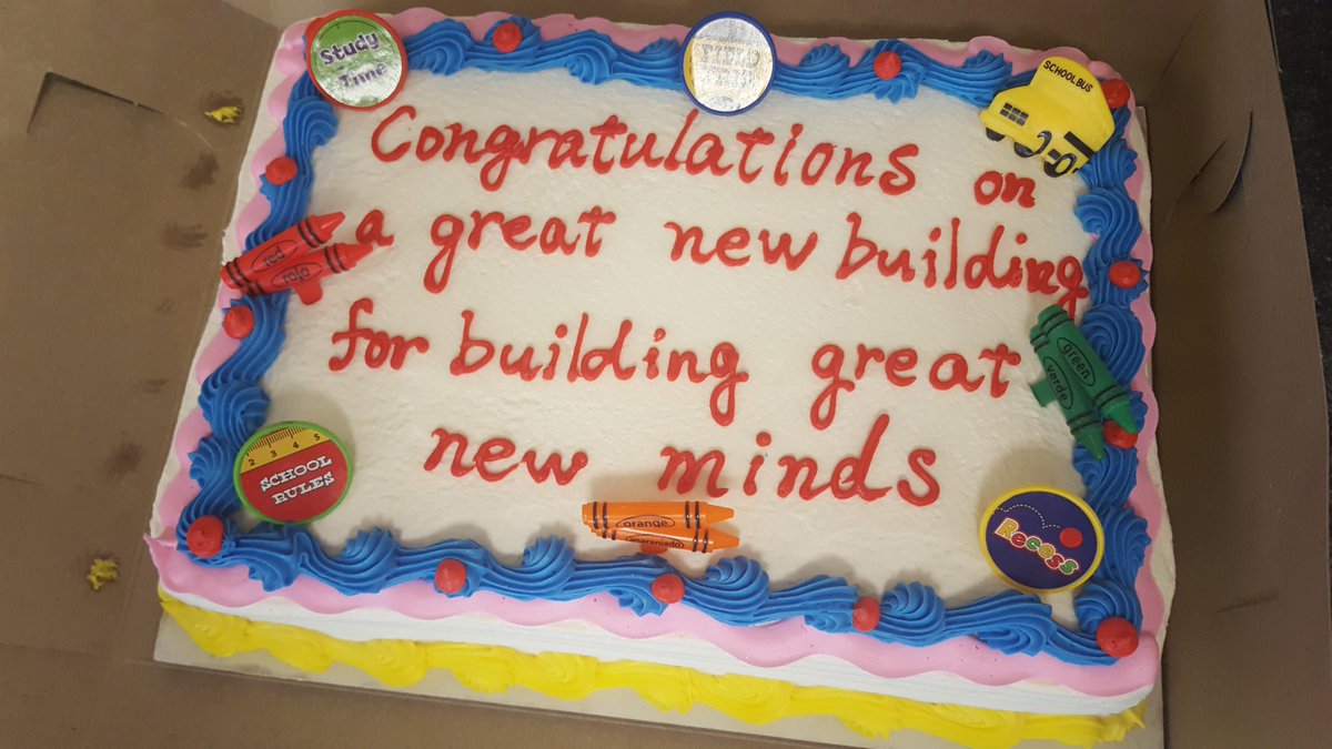 Thanks to @SANDRAYYCNW for the visit and the cake today!  Picture was taken 10 seconds before it completely disappeared #HungryTeachers