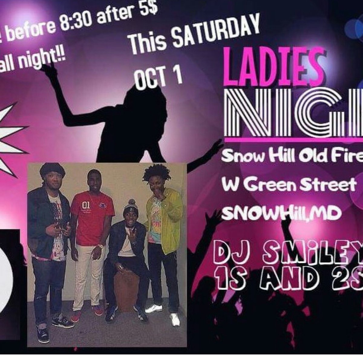 Chazzymae_12's tweet image. save the date &amp;amp; make this ya move! Ladies dree before 830 &amp;amp; $5 after. $7 all night for men