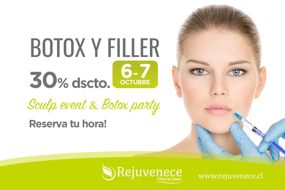 clrejuvenece's tweet photo. ¡No te pierdas Botox y Filler el 6 y 7 de octubre!
Solicite su hora en Rejuvenece Luis Pasteur y Rejuvenece Estoril:
https://t.co/yamfM2U7VD https://t.co/TWpKogvDmu