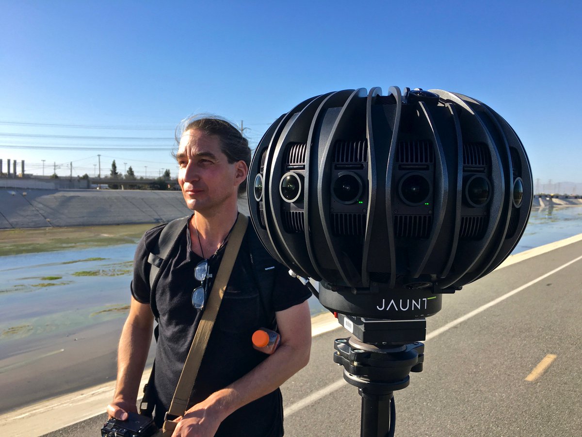 AndersHjemdahl's tweet photo. Great #VR shoot w @jauntvr camera along the #LARiver - thanks team, and partners @RadiantImages and @FoLARtweets #VirtualReality @PacificVR https://t.co/eDiai6qfa7
