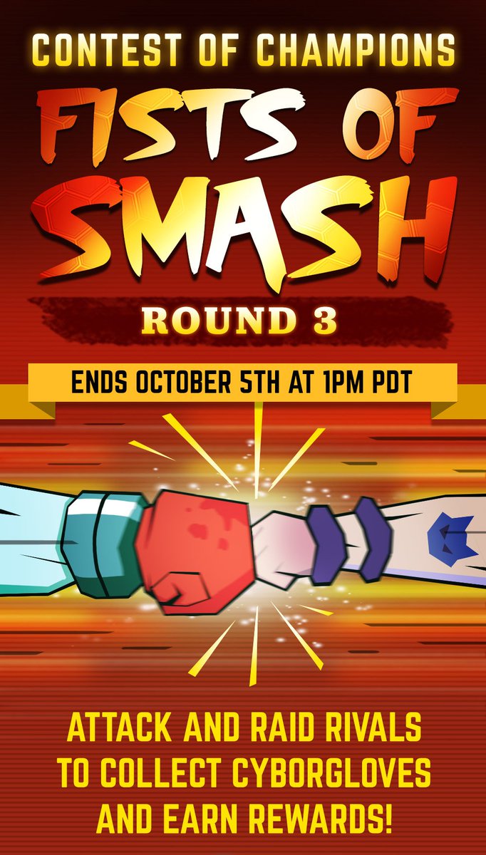 SMASHmonsters's tweet photo. Join us in Fists of SMASH: Round 3
Here until October 5th! https://t.co/tVlhrVnTN5
