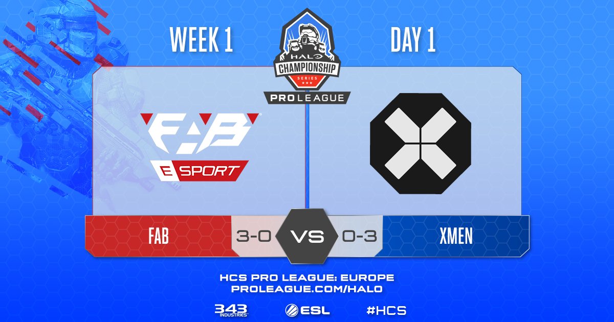 AND IT'S ALL OVER.

@Fab_Games 3-0's XMen, making all the series today clean sweeps!

twitch.tv/halo #HCS