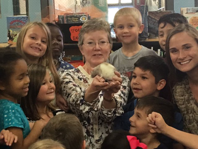 SVEmisd's tweet photo. @marla_jaynes &amp; class got #PrincessPenelope a gift!  #SV30 #LibraryRat #PenelopeSaysThanks @JFischer76 @KappyEdwards #1Midway https://t.co/iAJdacbieq