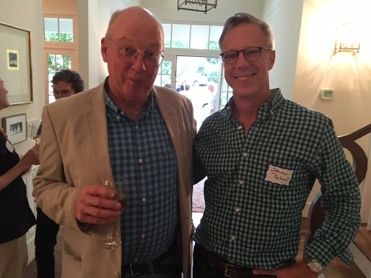 crooksbookprize's tweet photo. @Chulegre and @StevenPetrow at last week's Crook's Corner Book Prize Readers Party, #crooksbooks. https://t.co/v66Xxvt2KY