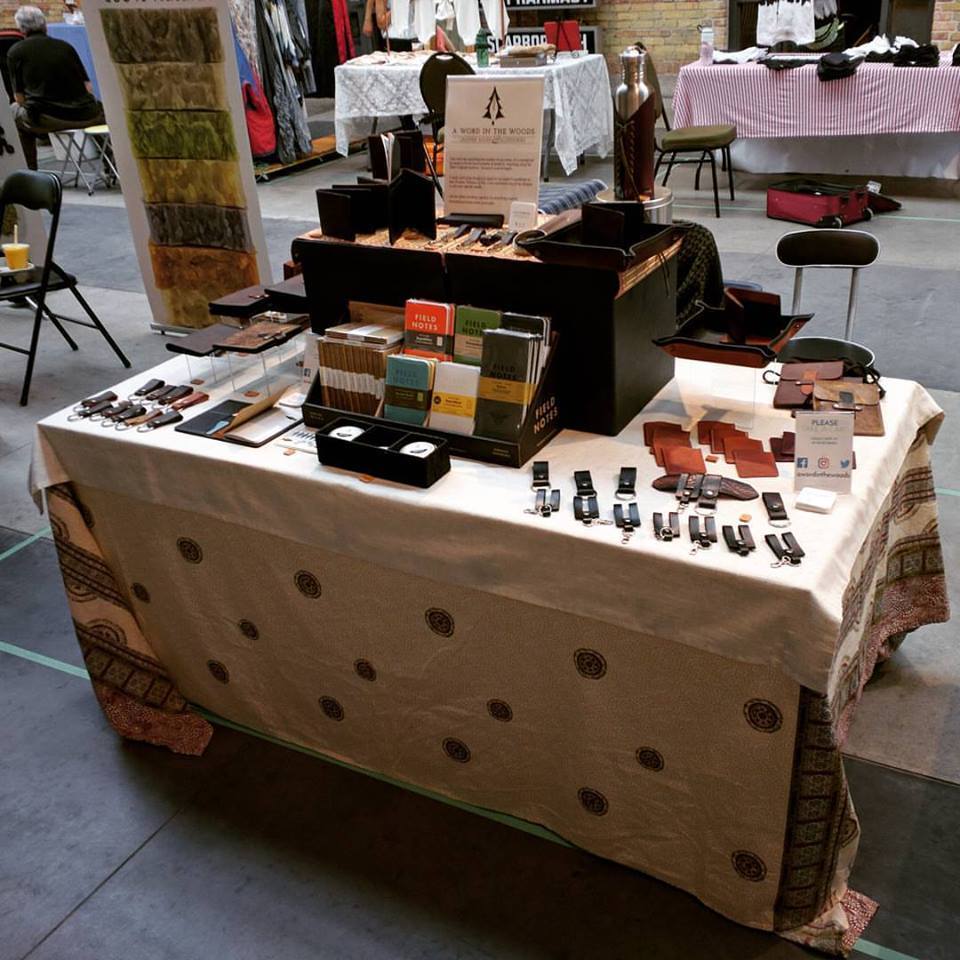 WithrowMarket's tweet photo. Looking forward to welcoming @awordinthewoods at our Makers' Market on Oct 1st! Come check out his hand-stitched leather goods from 9am-1pm! https://t.co/HftUlgX0TV