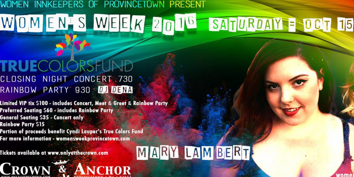 Don't miss this extraordinary chance to see <a href="/marylambertsing/">Mary Lambert</a> AND <a href="/ourladyj/">Our Lady J</a> in concert! 10/15 @ 7:30 <a href="/onlyatthecrown/">The Crown & Anchor</a>! onlyatthecrown.com/event/692-our-…
