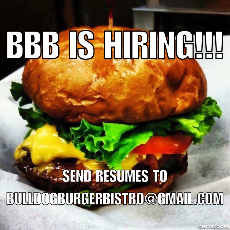 triplebfresno's tweet photo. We have 2 open positions! 1- An energetic, reliable cashier. 2- Line cook w/ experience in a commercial kitchen. https://t.co/pzRyjfkqU1