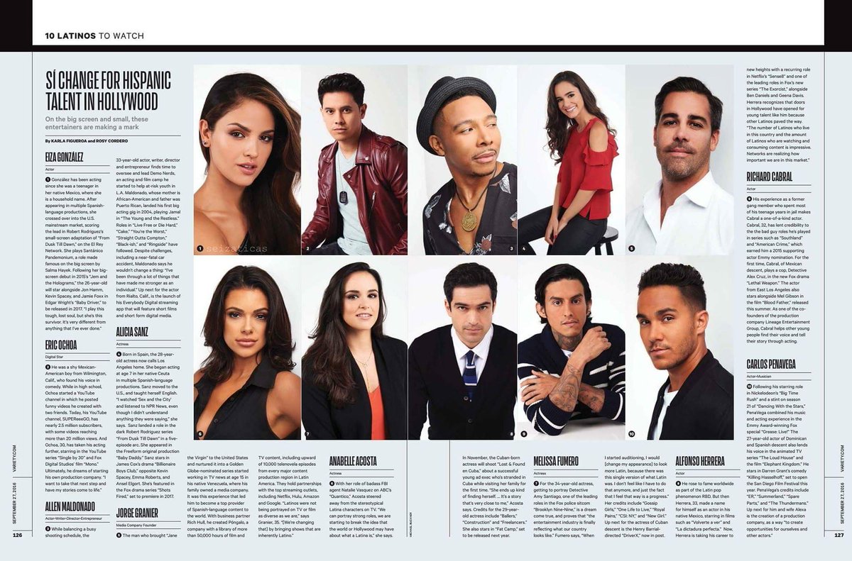 CarlosPenaNOW's tweet photo. PHOTO: Scan of @Variety featuring @TheCarlosPena in #10ToWatch #10LatinosToWatch2016 https://t.co/T3KTChNkwq