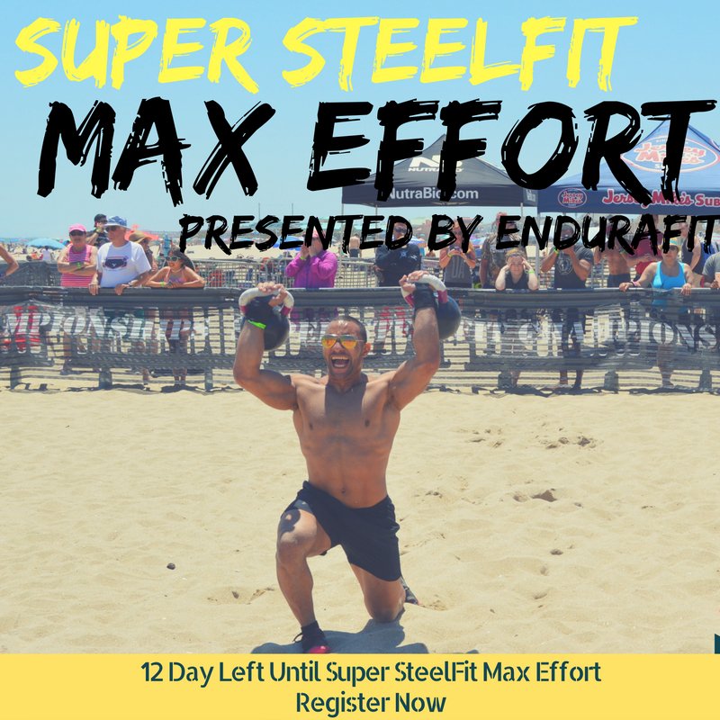 SuperSteelFit's tweet photo. SUPER STEELFIT MAX EFFORT Presented by EnduraFit
There is only 12 days left for the competition. 
Register Now at https://t.co/8pEkXHj50p https://t.co/PrUDy686eF