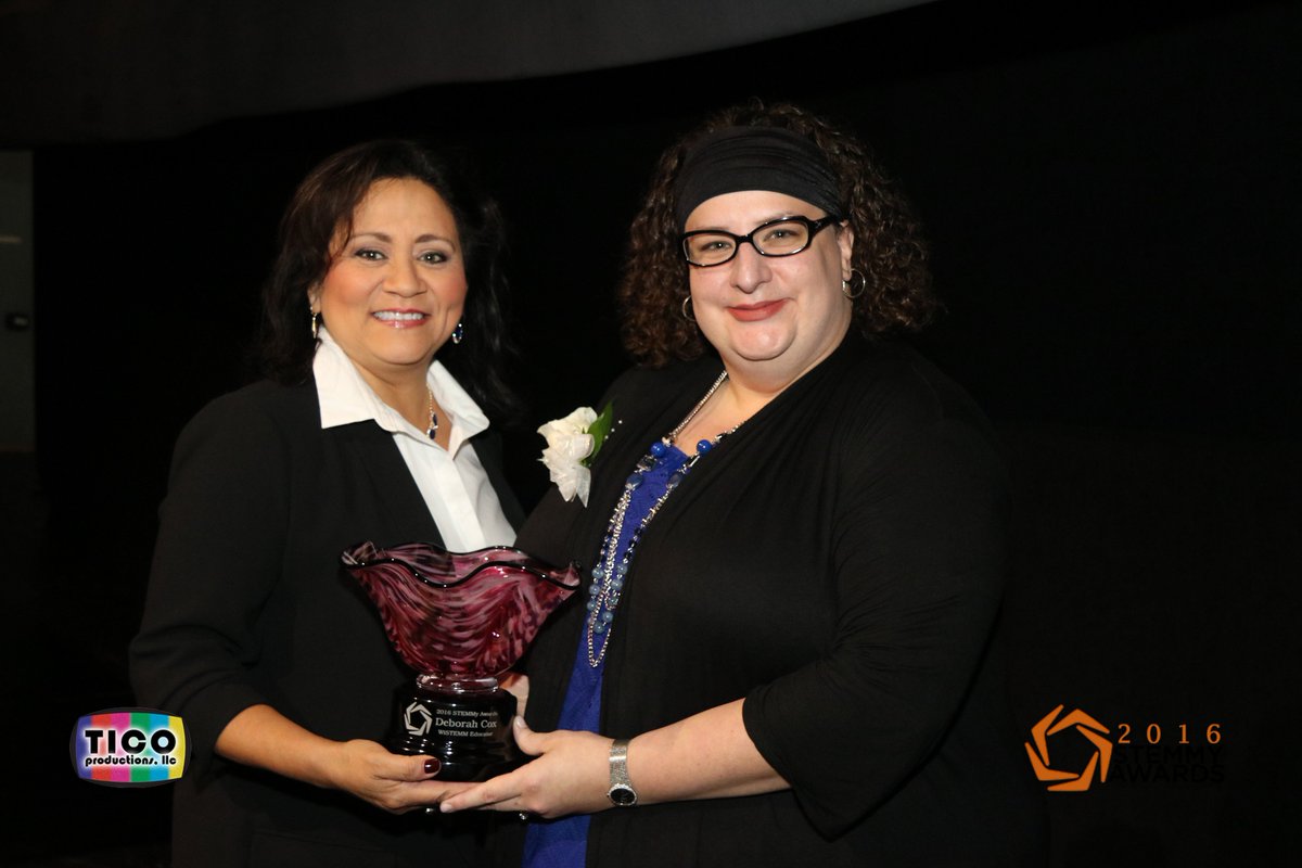 WiSTEMM's tweet photo. Congratulations Deborah on winning the 2016 STEMMY Award for WiSTEMM Educator! https://t.co/15HBUcLmUY