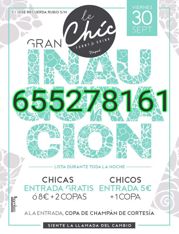 samuelRPalfonso's tweet photo. LE CHIC, INAUGURACIÓN VIERNES 30, LISTA DE SAMUEL TODA LA NOCHE, https://t.co/xqwN3Y0QWL