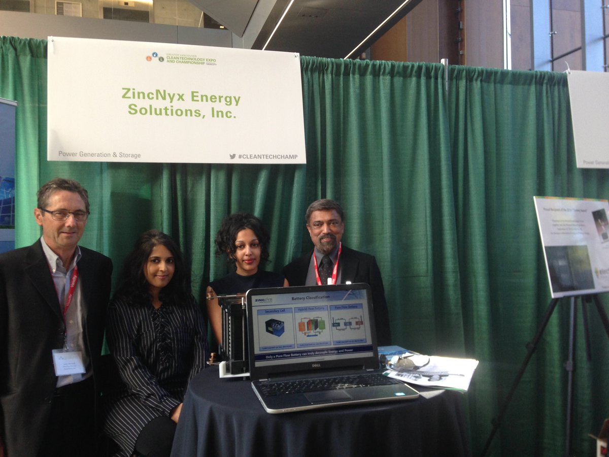 MMGrossman's tweet photo. Learning about the next generation of battery storage @ZincNyx #CleanTechChamp #cascadiaclean @Element8Angels https://t.co/V4L6rwW28n