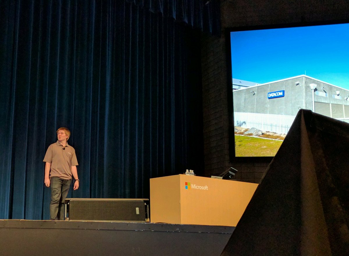 Awesome to see Datacom engineer <a href="/NZ_BenThomas/">Ben Thomas | @ben.hybridby.design BlueSky</a> presenting at Microsoft Ignite USA #Datacom #Ignite 👍