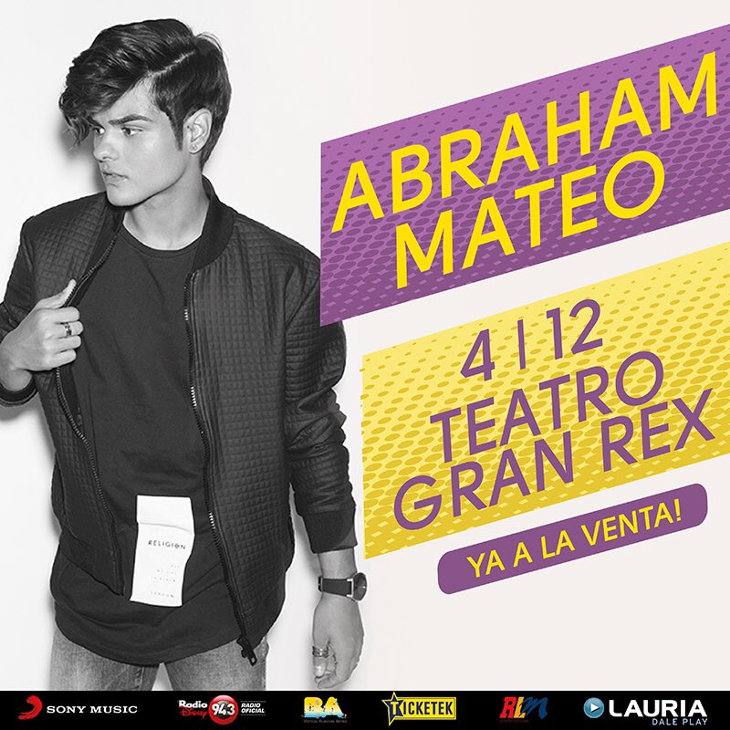 AbrahamMateo's tweet photo. 🇦🇷ARGENTINA🇦🇷
TEATRO ==> G R A N  R E X !
#AreYouReadyTOUR?👇 https://t.co/dKlQ1R8lML