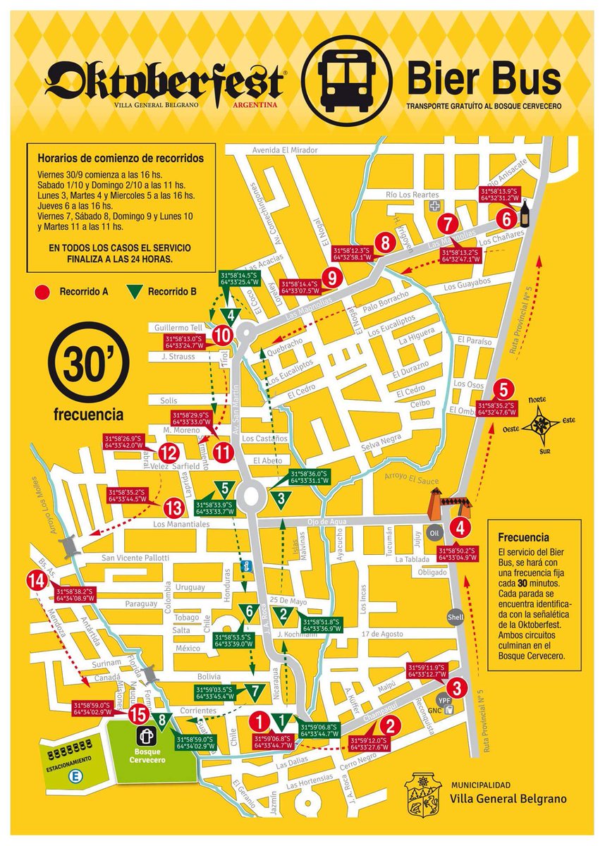 TravelMediaAR's tweet photo. #Oktoberfest en @VgbTurismo. El #BierBus conectará puntos claves del pueblo y trasladará a los visitantes a la fiesta cada 30 minutos. https://t.co/KfK3lQ5dNU